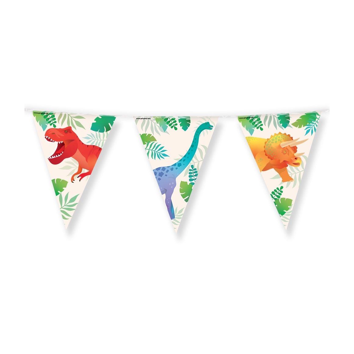 Bureau Bruna - Ligne drapeau Dino foil 10 mètres | 6 pièces