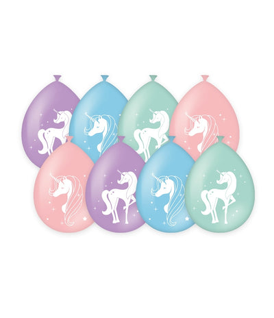 Bureau Bruna - Ballons Licorne 30 cm 8 pièces pastel | 6 pièces