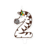 Bruna Office -  Jungle candle 2 Zebra | 4 stuks