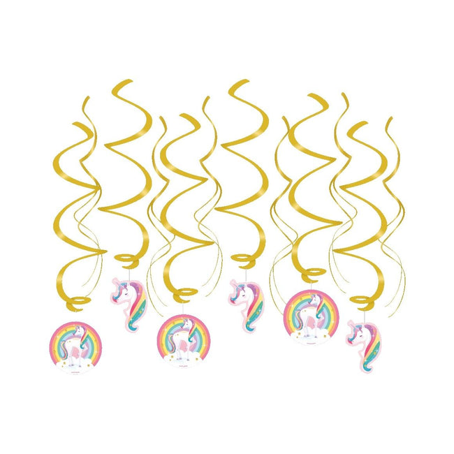 Bruna Büro - Wirbeldekorationen Einhorn | 6 Stück