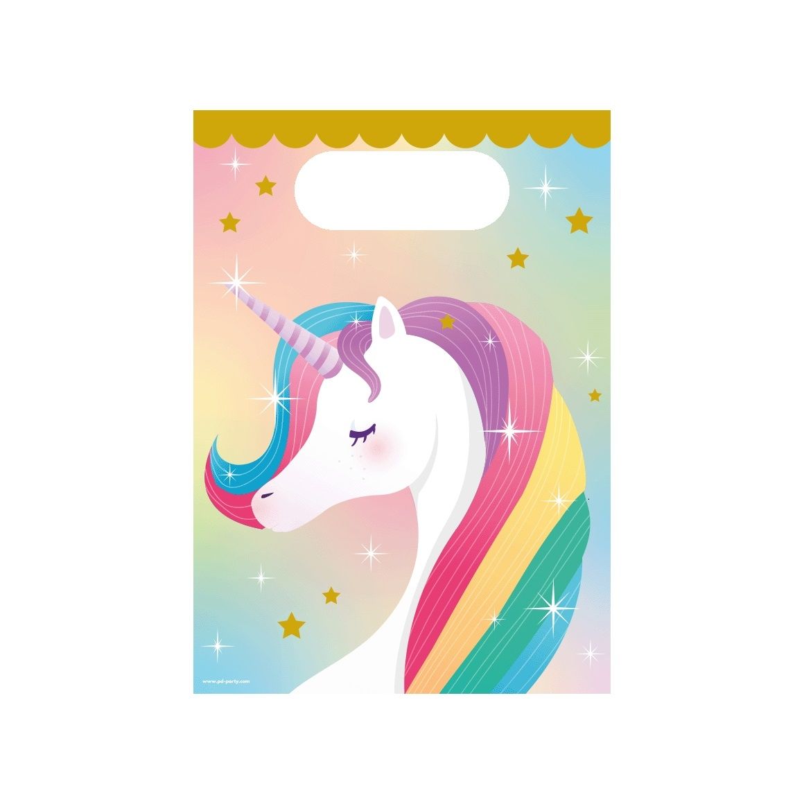 Bruna office -  Cadeau tasjes Unicorn papier 23x16,5cm 6 stuks
