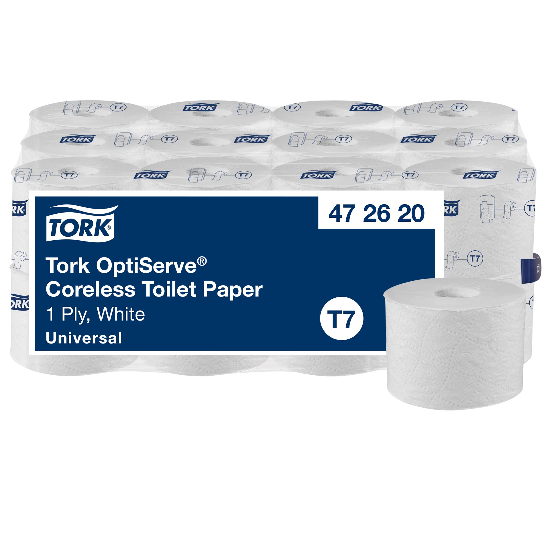 Tork -  Toiletpapier t7 universal 1laags 144m wit