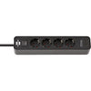 Brennerstuhl - Multiprise Ecolor 4 prises dont 2 USB C 1,5 mètres noir