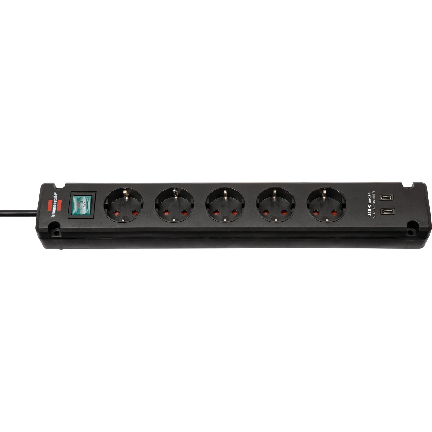 Brennerstuhl - Multiprise Bremounta 5 prises dont 2 USB C 3 mètres..