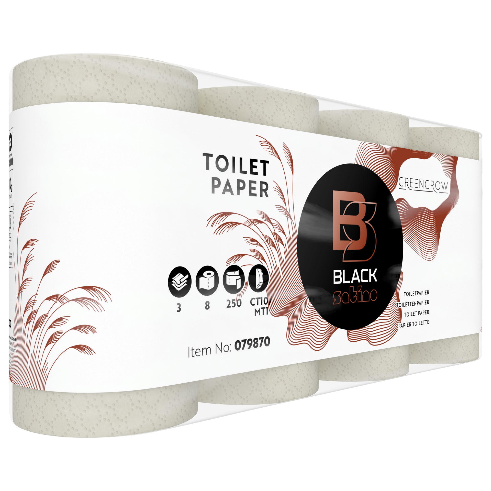 BlackSatino - Papier toilette greengrow ct10 3 couches