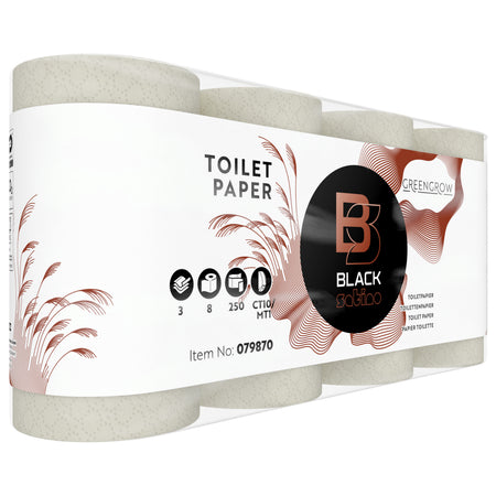 BlackSatino - Papier toilette greengrow ct10 3 couches | 5 pièces