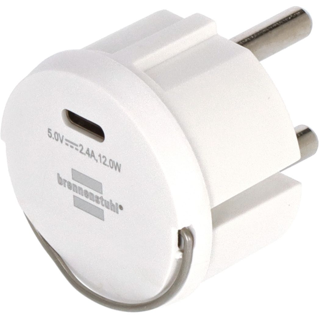 Brennerstuhl - Steckdosenadapter USB-C 2.4a weiß