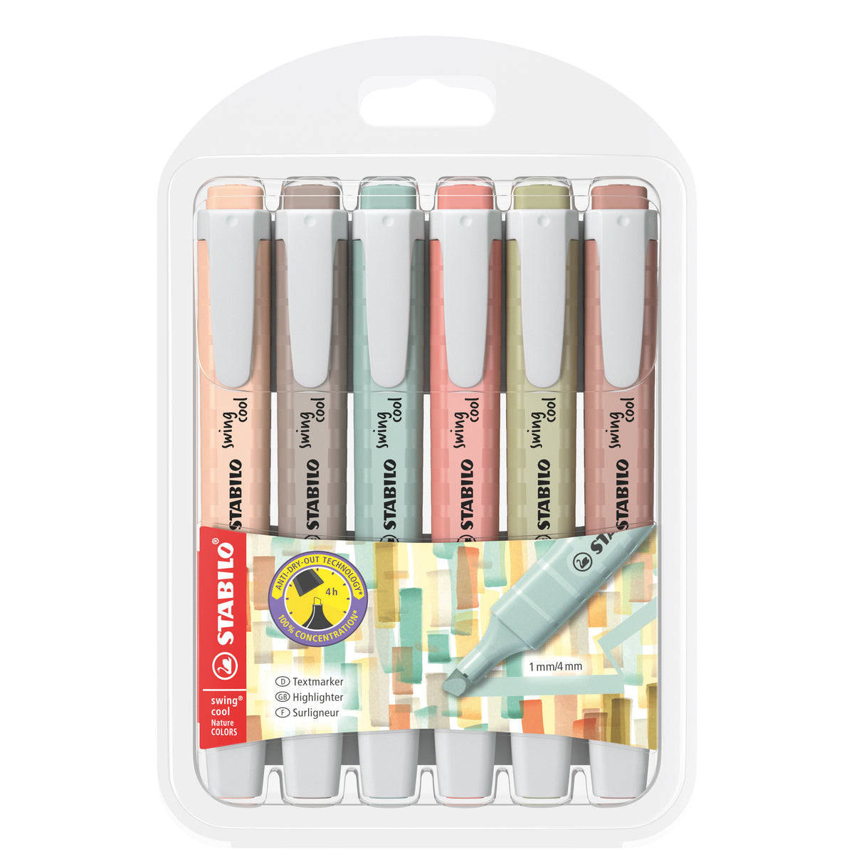 Stabilo -  Markeerstift swing cool nature assorti 6st | 5 stuks
