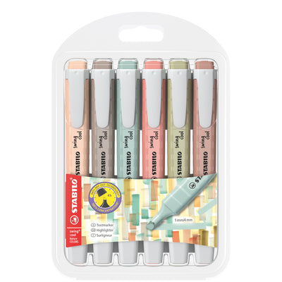 Stabilo - Surligneur swing cool nature assorti 6 pcs | 5 pièces