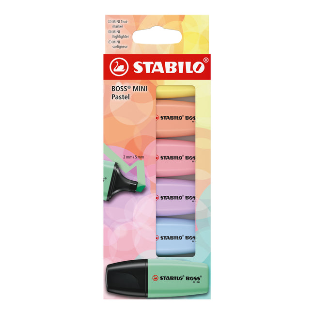 Stabilo - Surligneur boss mini cul pastel 6 pièces
