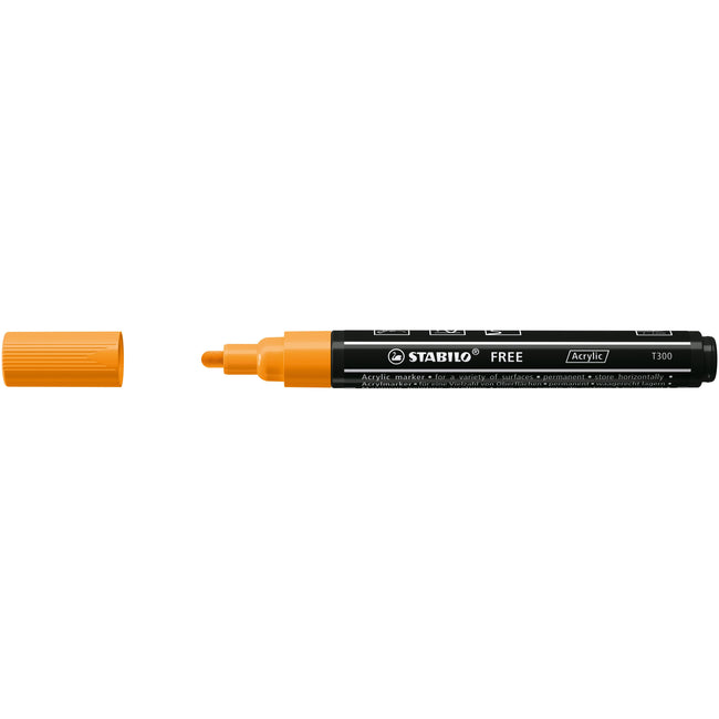 Stabilo - Marqueur acrylique Free Acrylique T300 orange | 5 pièces
