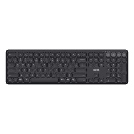 Trust -  Vaiya toetsenbord Universeel USB + RF Wireless + Bluetooth Amerikaans Engels Zwart