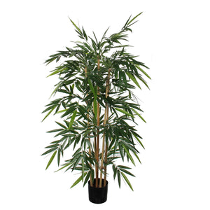 Mica Decorations -  Kunstplant mica bamboe in plastic pot | 2 stuks