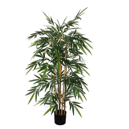 Mica Decorations -  Kunstplant mica bamboe in plastic pot | 2 stuks