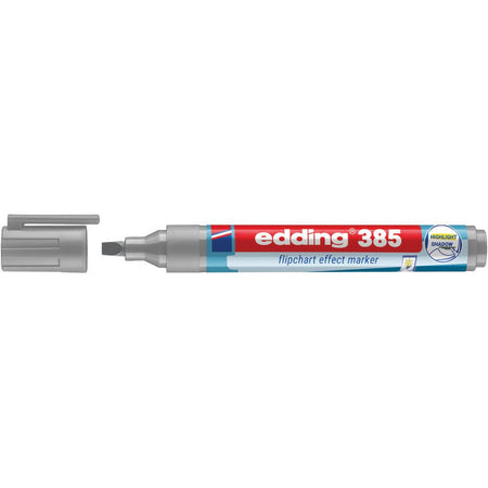 Edding -  Viltstift  385 flipover penseel zilvergrijs | 10 stuks