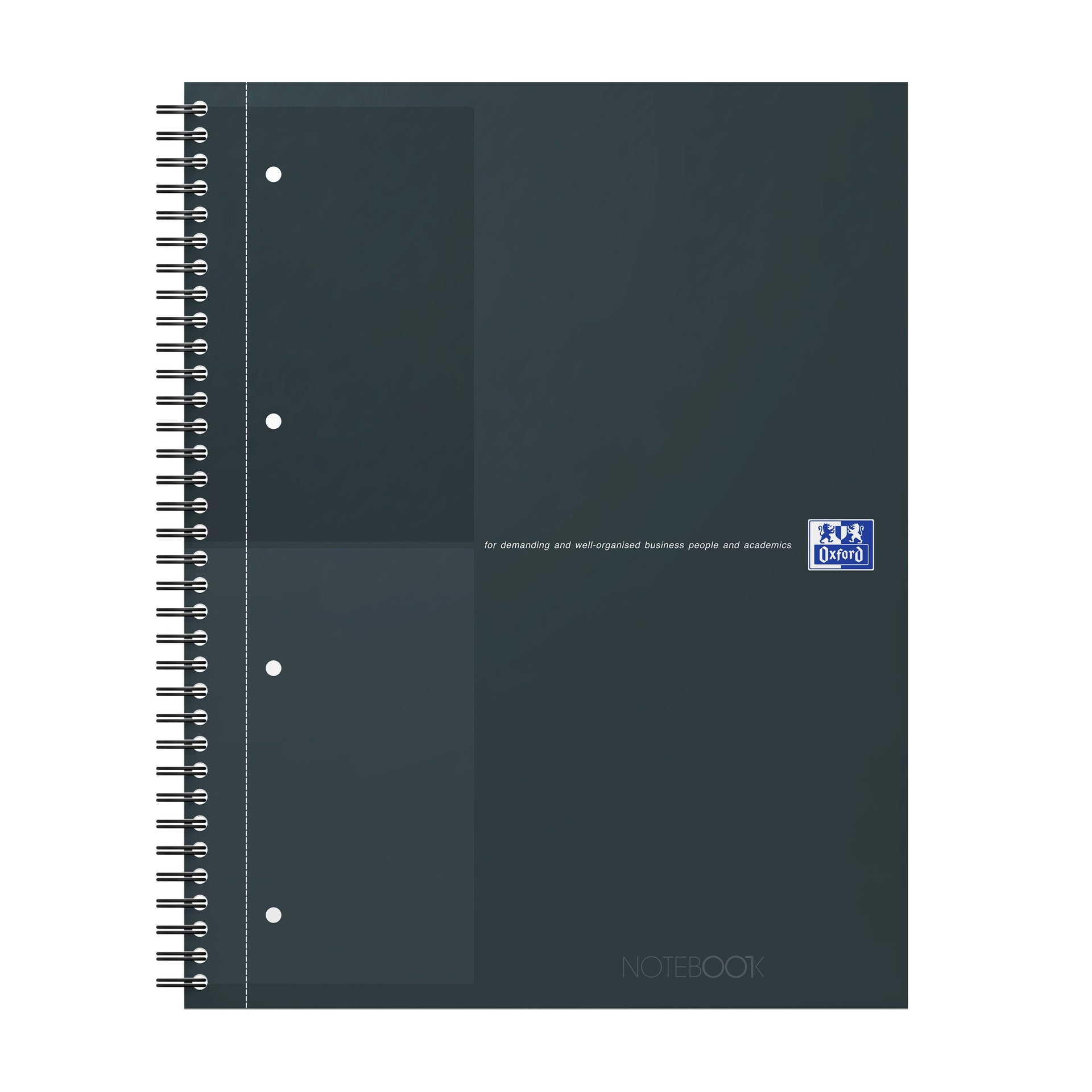 Oxford - Carnet spirale noir oxf international a4+ ligne noir