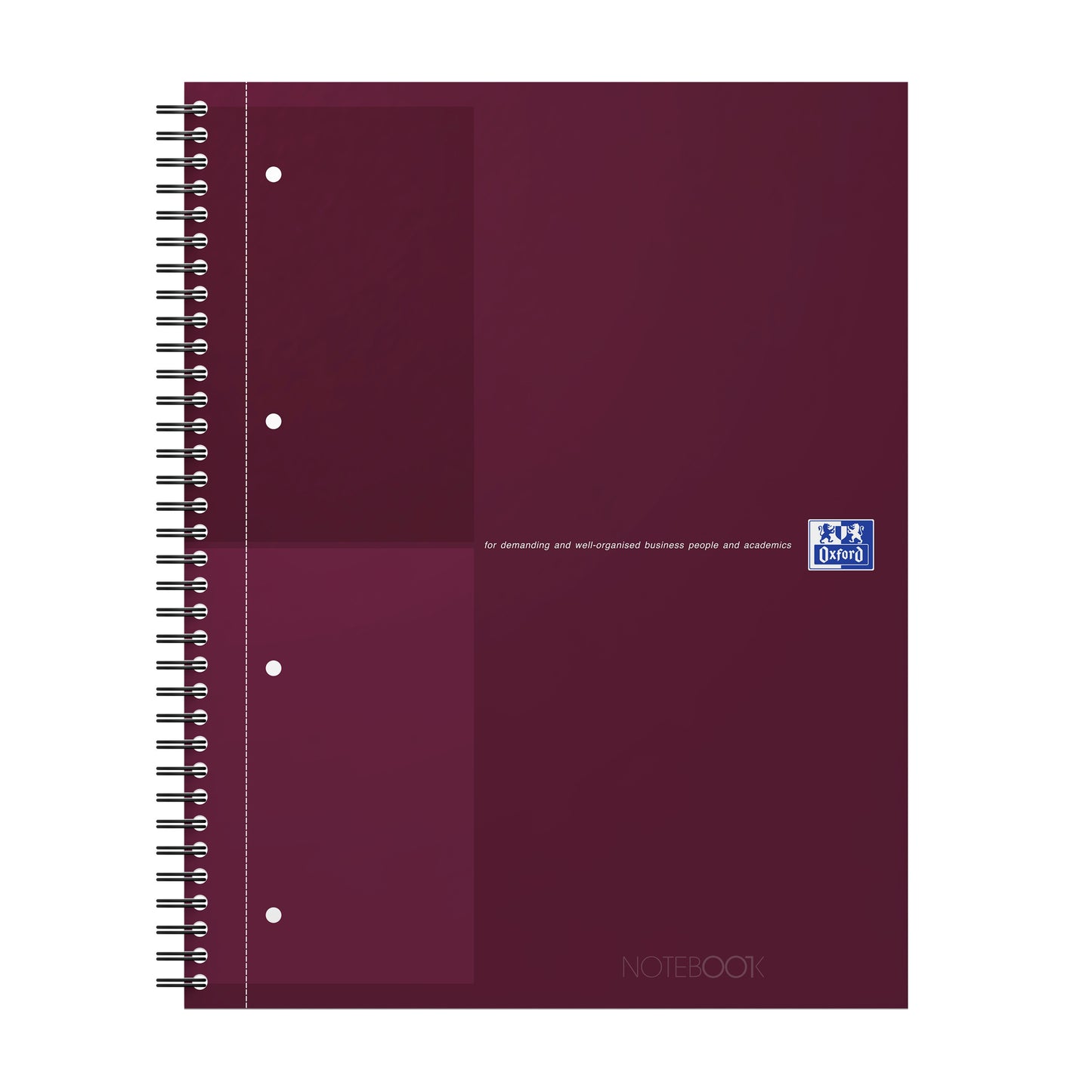 Oxford - Carnet spirale noir oxf international a4+ ligne rouge
