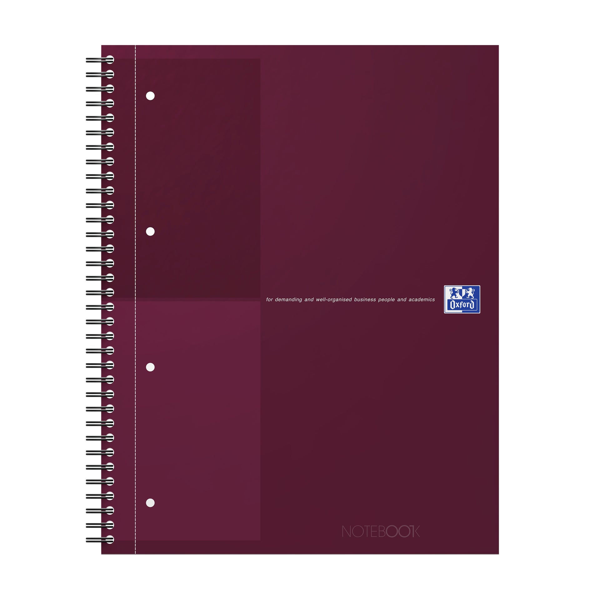 Oxford - Carnet spirale noir oxf international a4+ ligne rouge