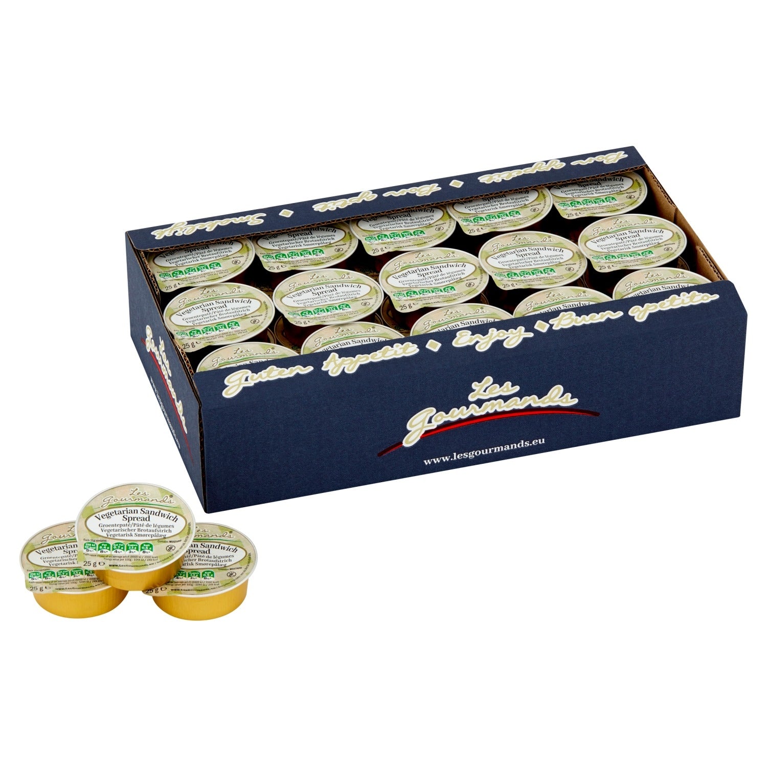 Les Gourmands - Sandwich à tartiner végétarien pot de 45x25 grammes