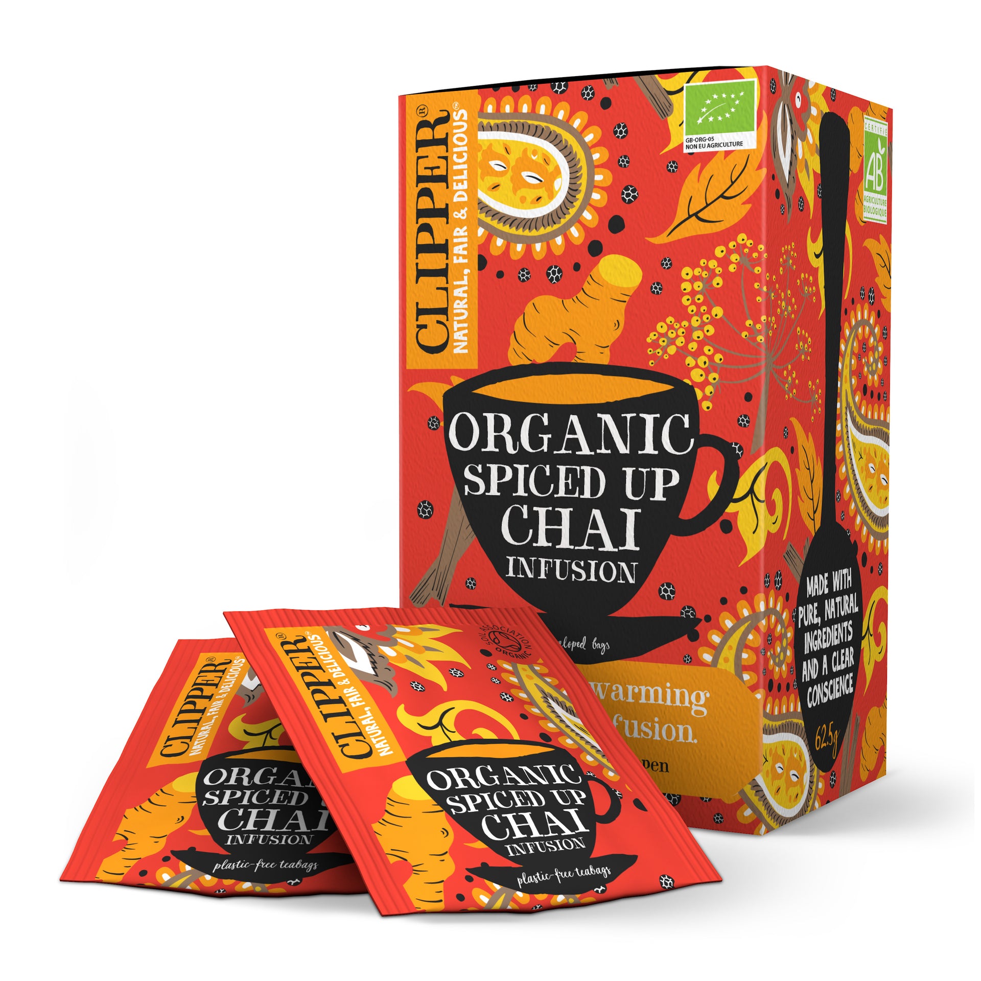 Clipper -  Thee  spiced up chai bio 25 zakjes
