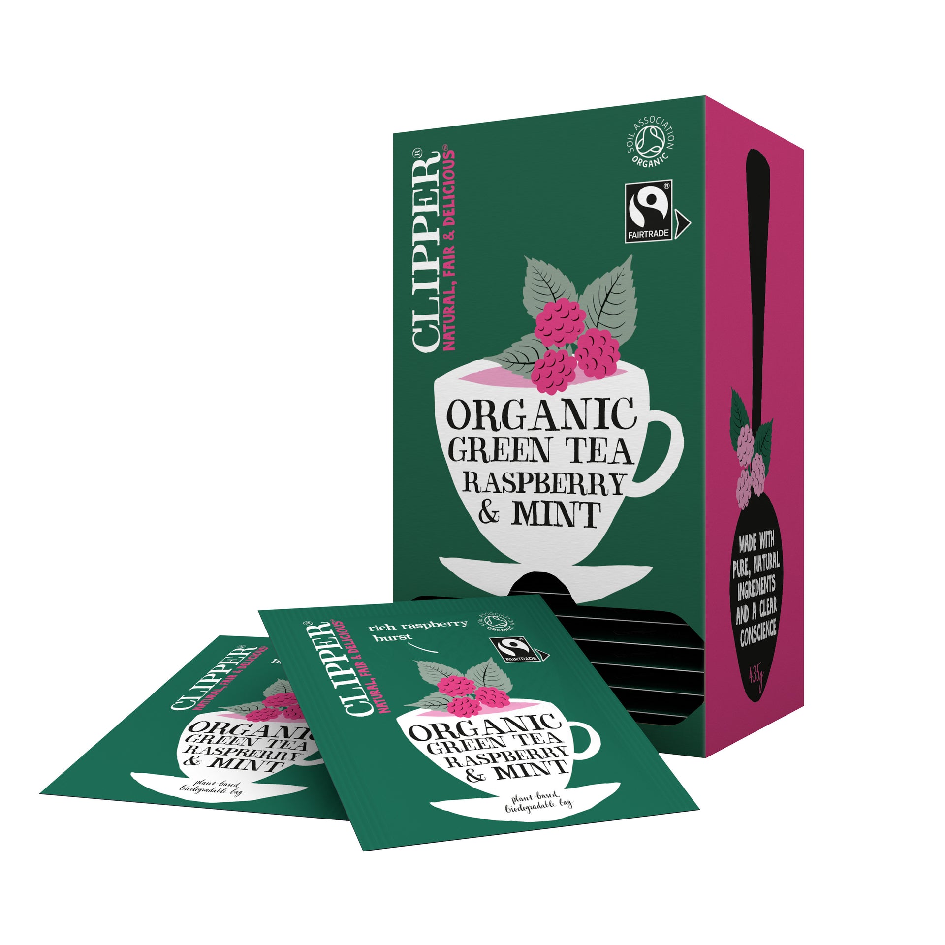 Clipper -  Thee  green raspberry mint bio 25 zakjes