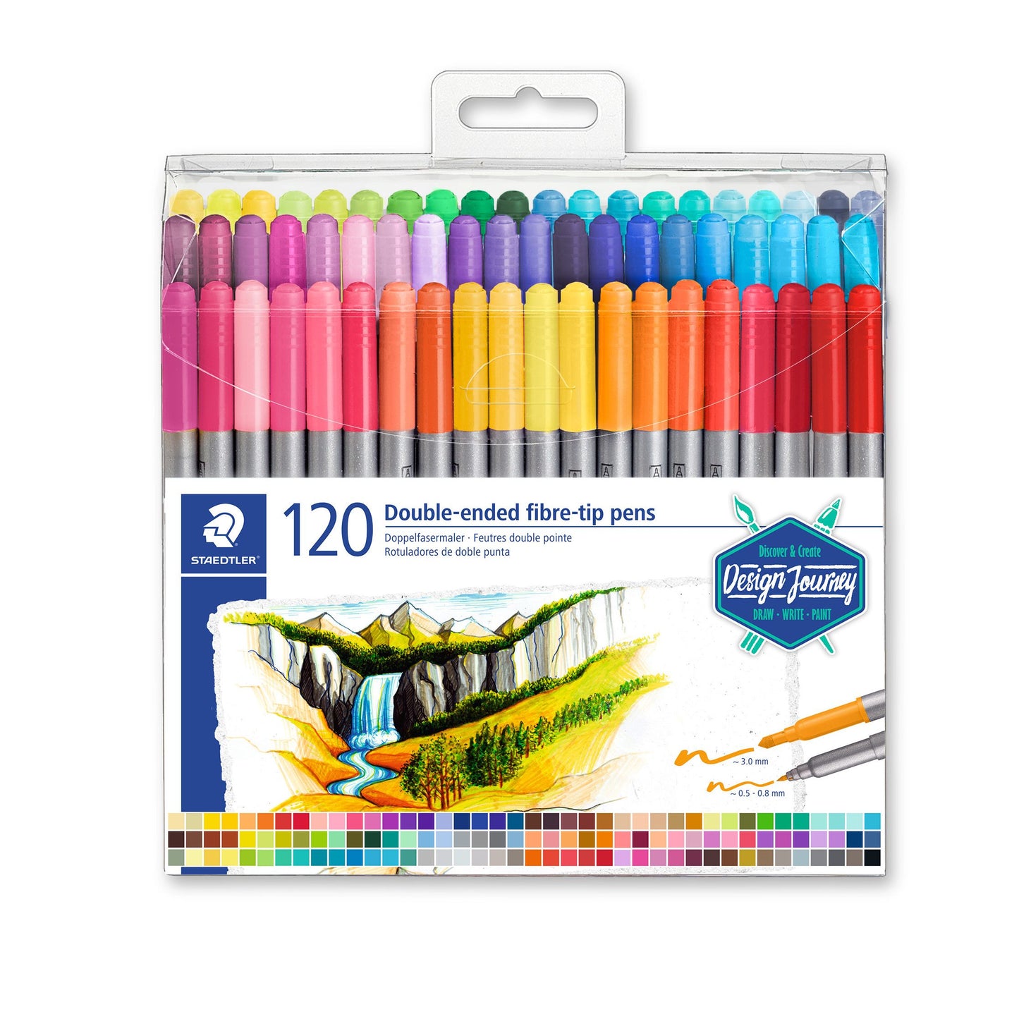 Staedtler - Farbmarker Doppelspitzen-Set 120 Farben
