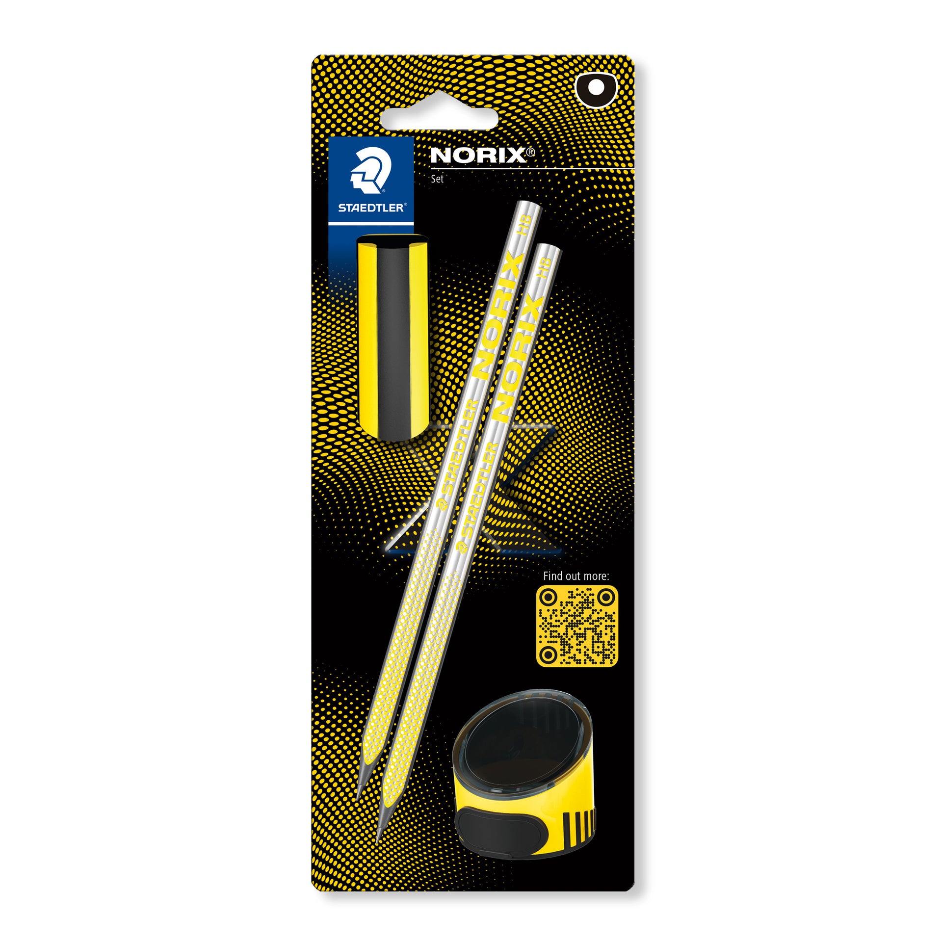 Staedtler - Crayon graphite norix blister 2 pcs hb noir jaune | 8 pièces