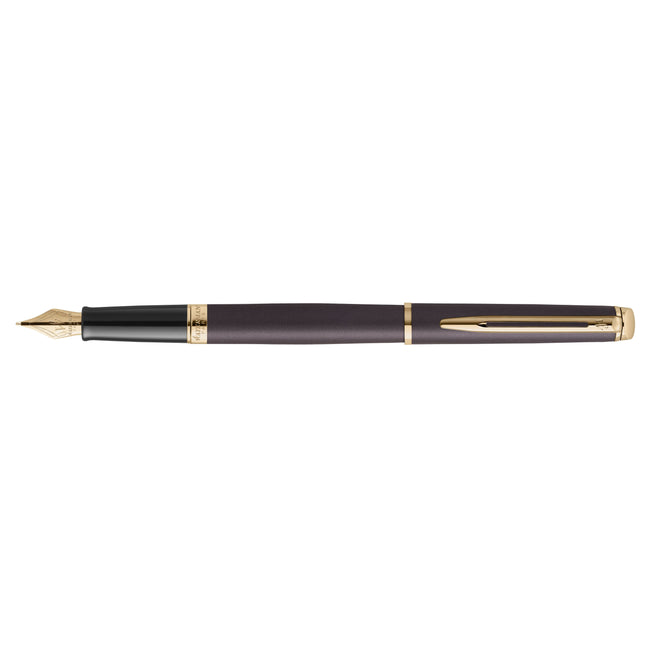 Waterman - Stylo plume hemisp fashion gt f noir métallisé