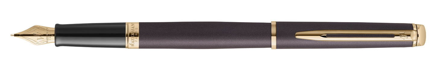 Waterman - Stylo plume hemisp fashion gt m noir métallisé