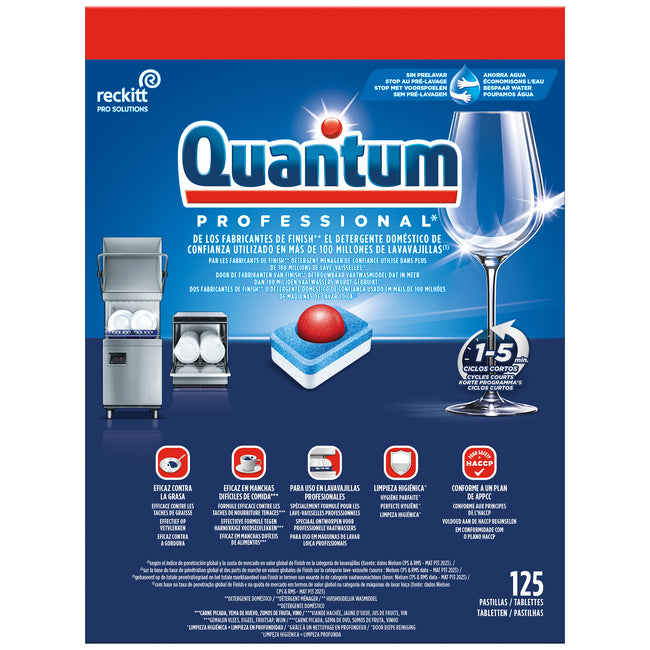 Quantum Professional - Tablettes pour lave-vaisselle Quantum Pro Tout-en-un 125 pièces