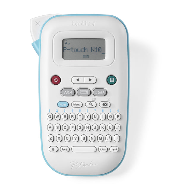 Brother - Imprimante d'étiquettes P-touch Btag PT-N10 portable qwerty 12mm blanc