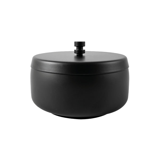 BRASQ - Cendrier de table modèle 1 litre avec couvercle noir