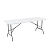 BRASQ - Table pliante 180x70x74cm ft180 blanc
