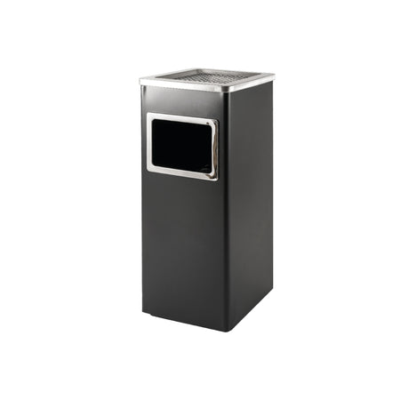 BRASQ - Poubelle avec cendrier 16 litres at600 noir