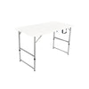 BRASQ - Table pliante 120x60x74cm fc120 blanc