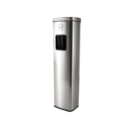 BRASQ - Poubelle avec cendrier 20 litres at400 inox