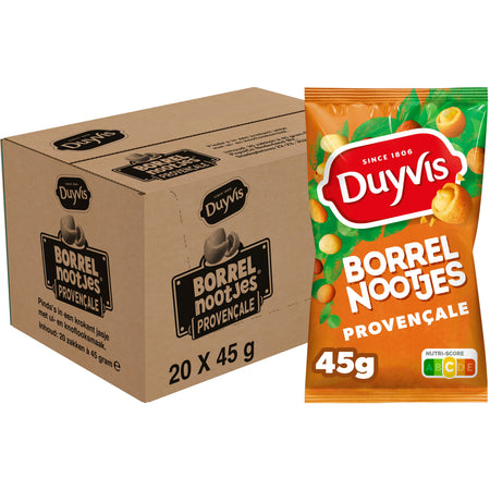 Duyvis - Snack Nüsse Provenzalischer Beutel 45gr | 20 Stück