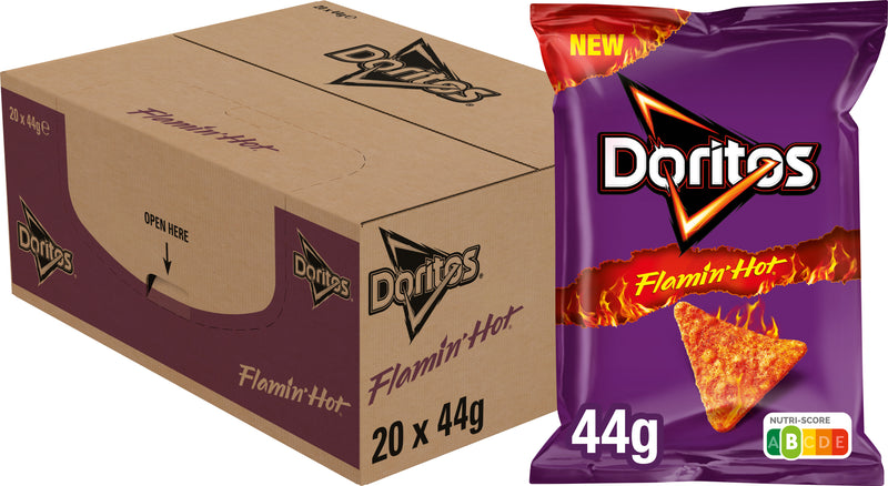 Doritos - Chips flamin sachet chaud 44gr | 20 pièces
