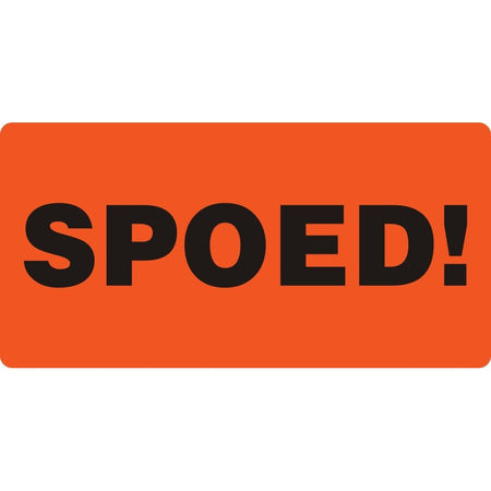 IEZZY -  Waarschuwingsetiket spoed 500 stuks