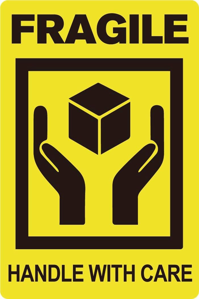 IEZZY -  Waarschuwingsetiket fragile/handle with care 200st | 20 stuks