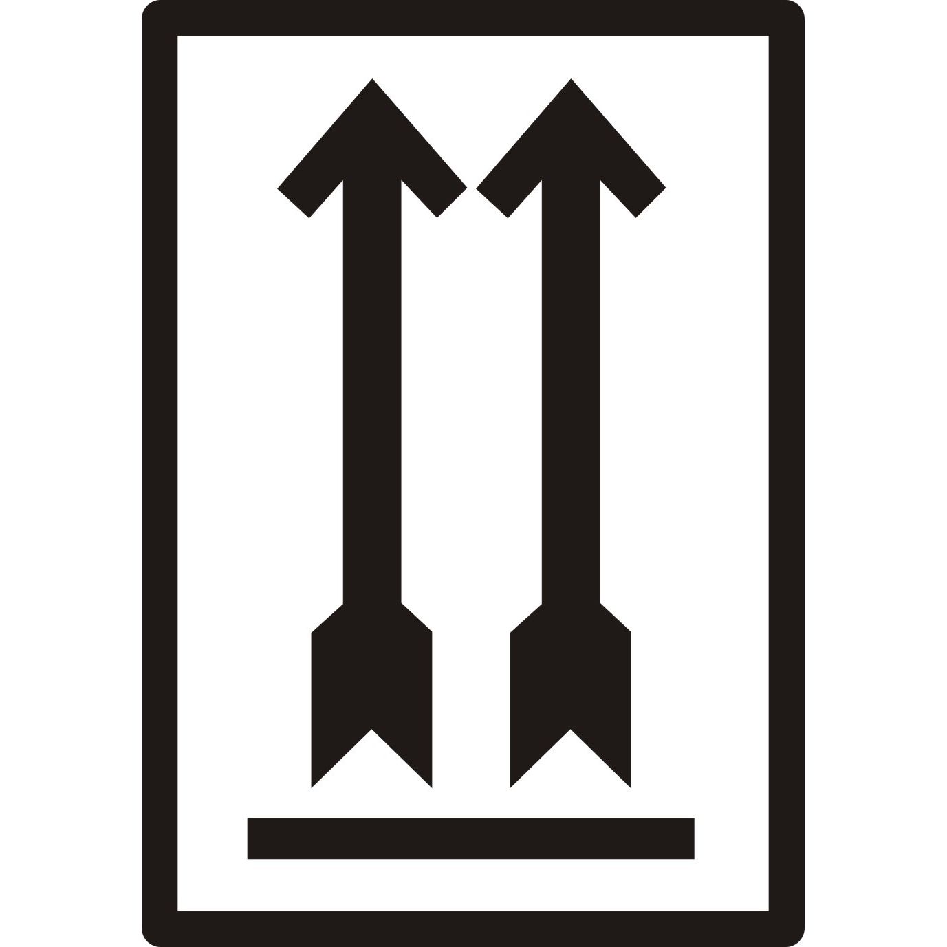 IEZZY - Etiquette d'avertissement flèche noire vers le haut 500 pièces