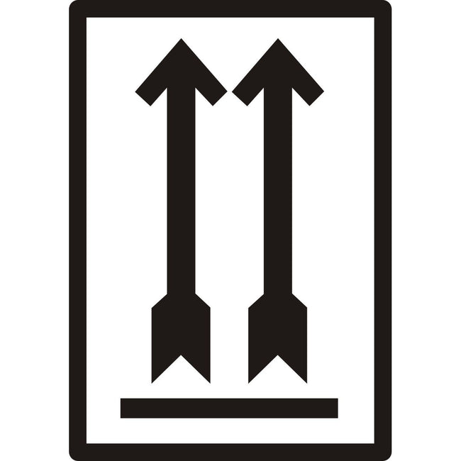 IEZZY - Etiquette d'avertissement flèche noire vers le haut 500 pièces