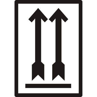IEZZY - Warnschild schwarzer Pfeil nach oben 500 Stück