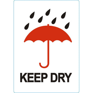 IEZZY -  Waarschuwingsetiket keep dry 500 stuks