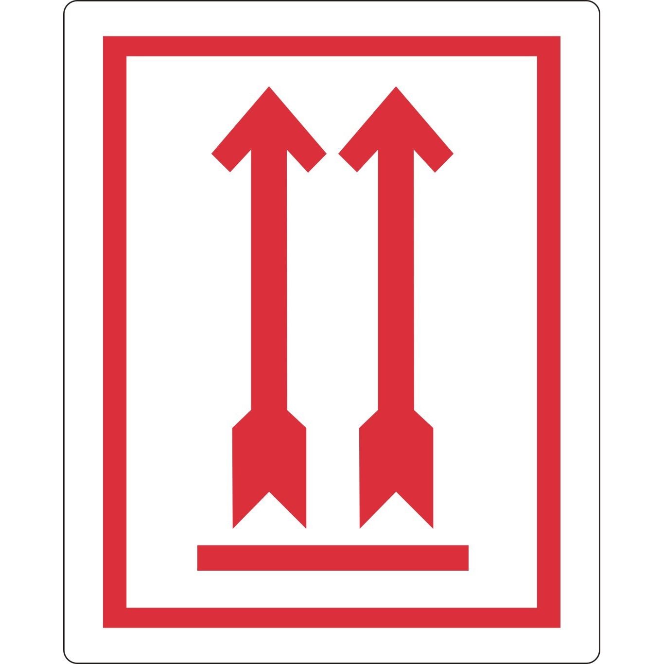 IEZZY -  Waarschuwingsetiket pijl omhoog 74x105mm 500 stuks