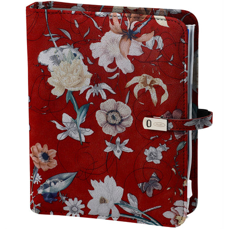 Kalpa - Organiseur a5 +ag25-26 mer de fleurs marron