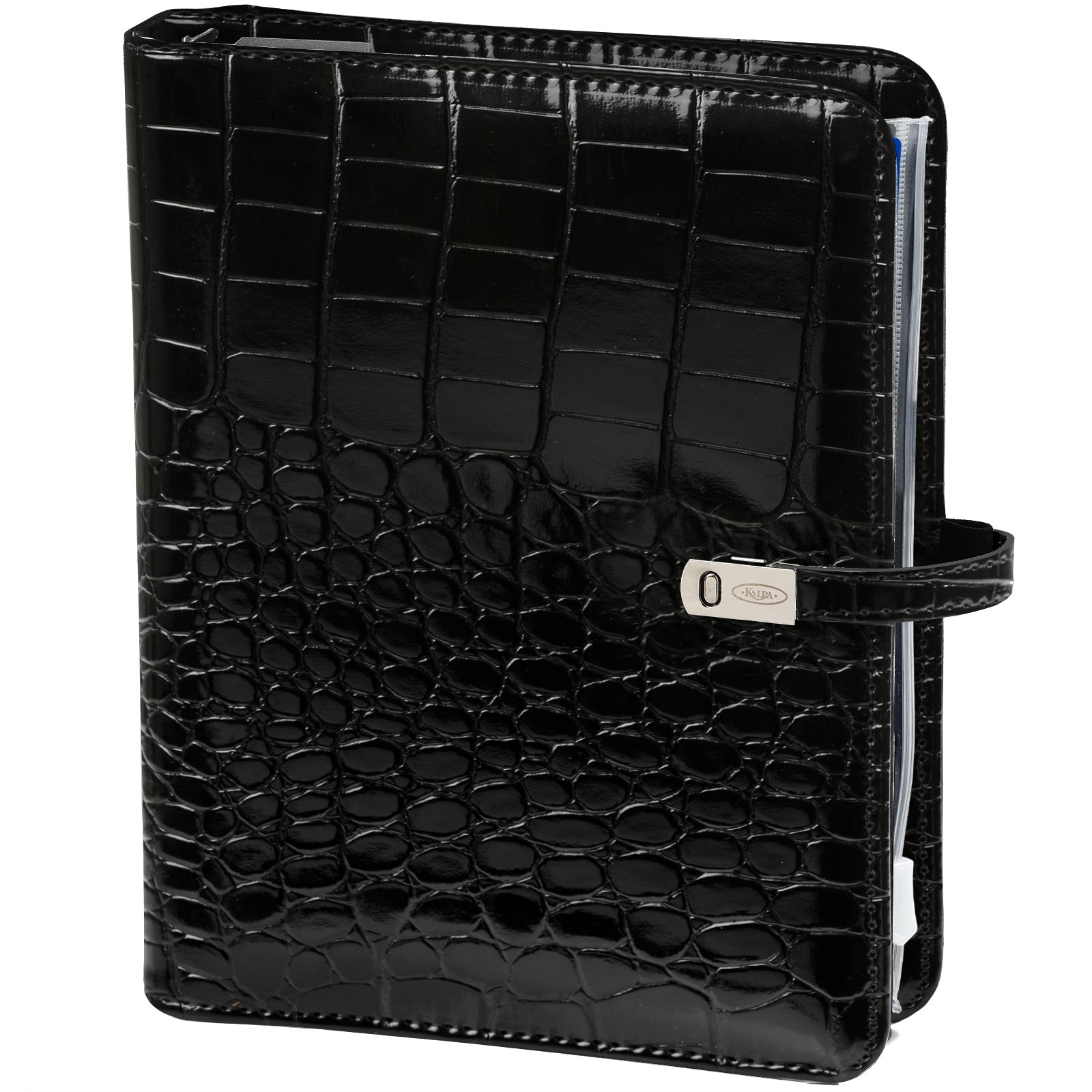Kalpa -  Organizer  a5 + ag26-27 7d/2p croco zwart