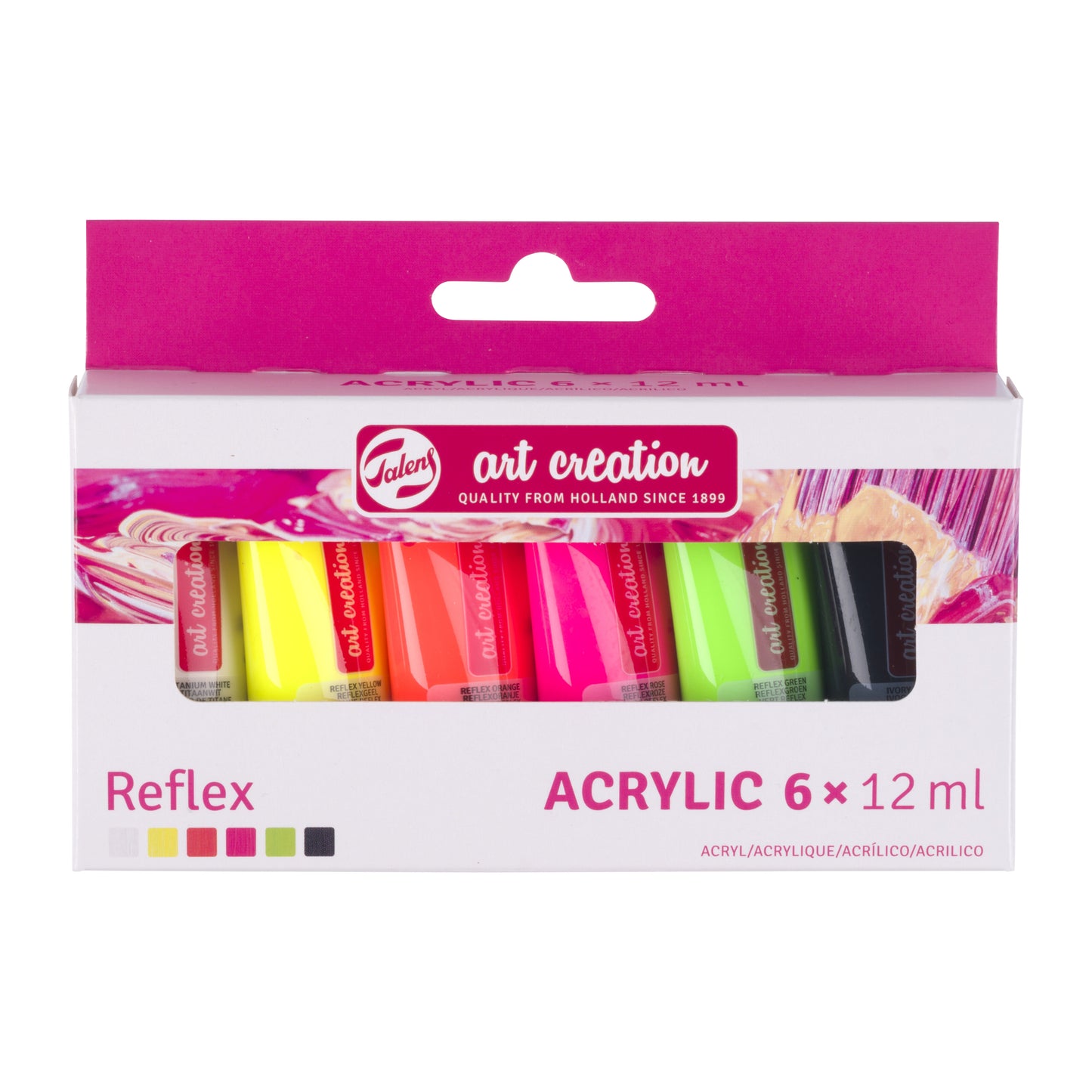 Talens Art Creation - Coffret de création artistique peinture acrylique 6 couleurs réflexes
