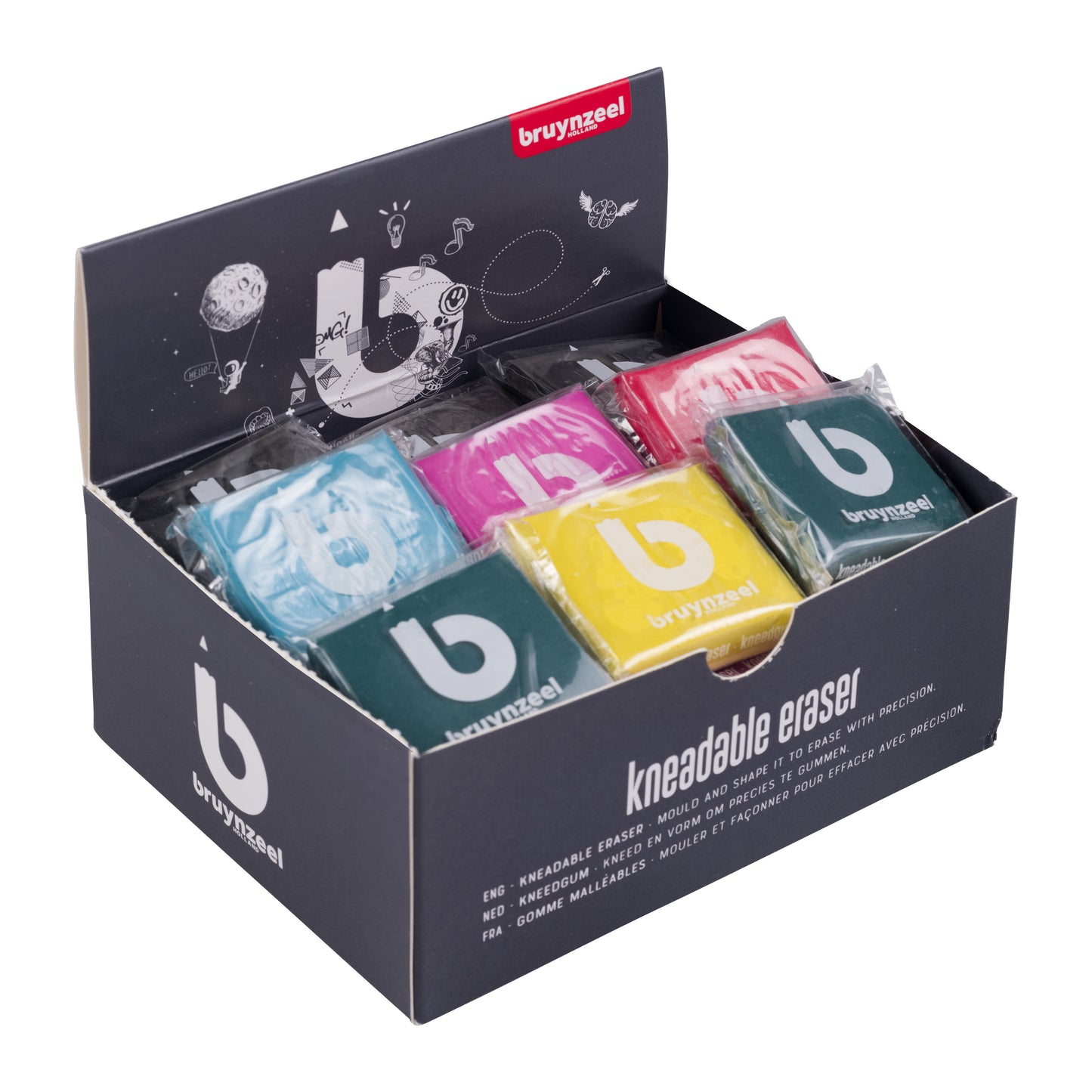 Bruynzeel -  Kneedgum  teens assorti | 36 stuks