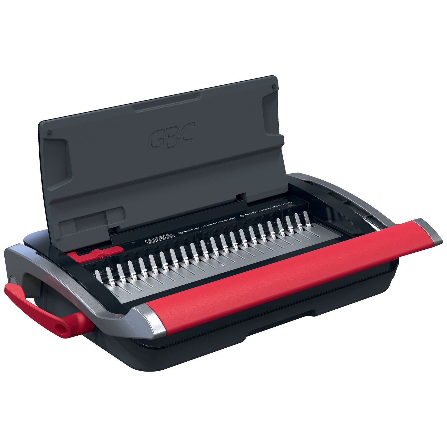 GBC -  CombBind CB15 Kambindmachine 165 vel Zwart, Rood